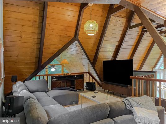 Interior, Living room, Pendant Lights, Wooden Beams, Wooden Ceilings, Wooden Walls