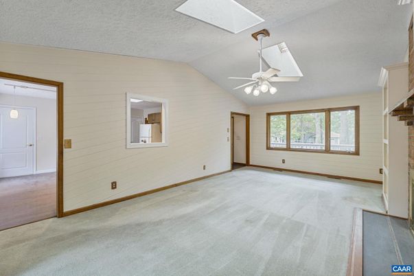 Empty room, Fireplace, Interior, Pendant Lights