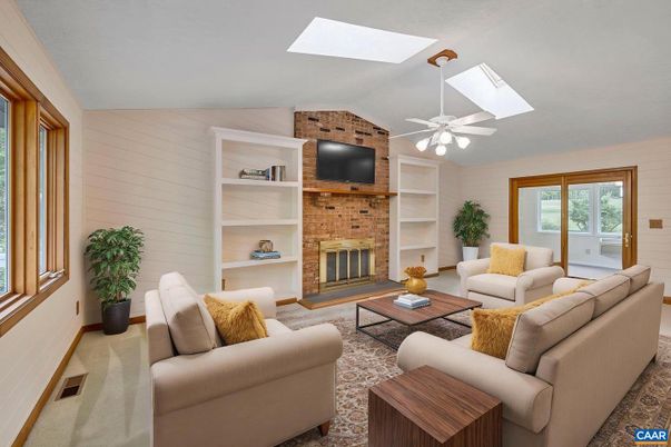 Fireplace, Interior, Living room, Stone Walls