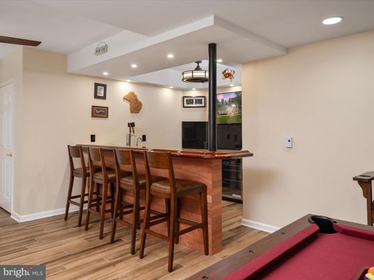 Game Room, Interior, Recessed Lighting, Wood Texture Flooring
