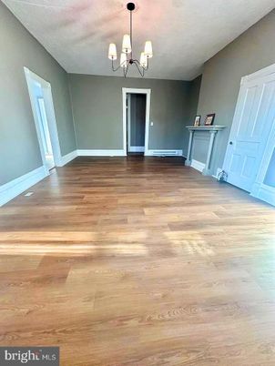 Chandelier, Empty room, Interior, Wood Texture Flooring