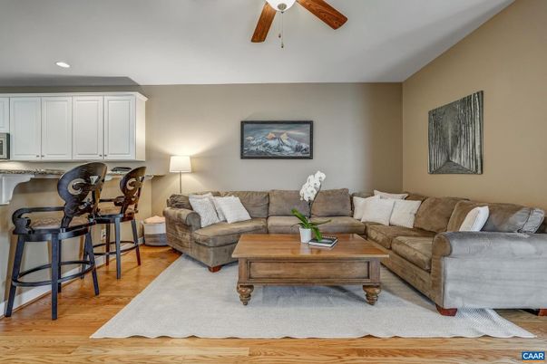 Interior, Kitchen, Living room, Recessed Lighting, Wood Texture Flooring