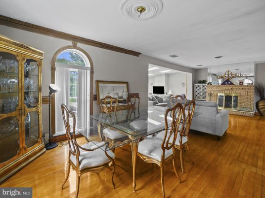 Dining room, Fireplace, Interior, Living room, Stone Walls, Wooden Beams, Wood Texture Flooring