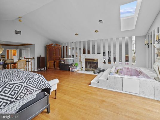 Fireplace, Interior, Recessed Lighting, Wood Texture Flooring