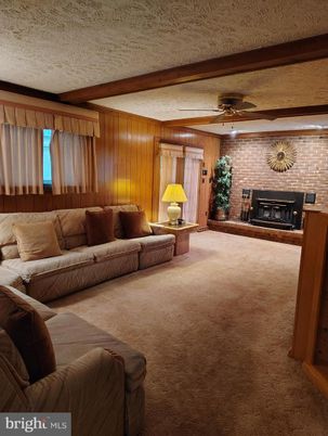 Fireplace, Interior, Living room, Stone Walls, Wooden Beams
