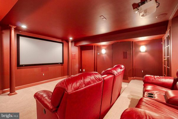 Home Theatre Room, Interior, Projection Screen, Recessed Lighting, Theatre Room