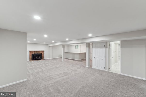 Empty room, Fireplace, Interior, Recessed Lighting