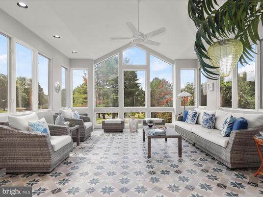 Interior, Living room, Recessed Lighting, Sun Room