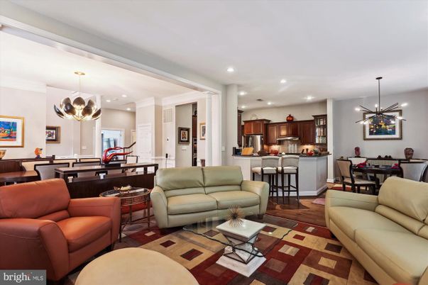 Dining room, Interior, Kitchen, Living room, Pendant Lights, Recessed Lighting, Wood Texture Flooring