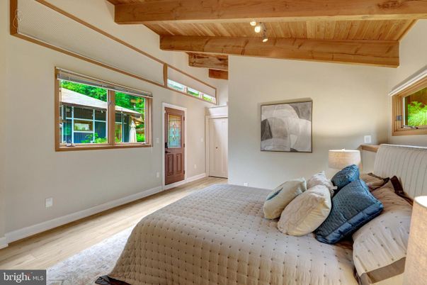 Bedroom, Interior, Wooden Beams, Wooden Ceilings, Wood Texture Flooring