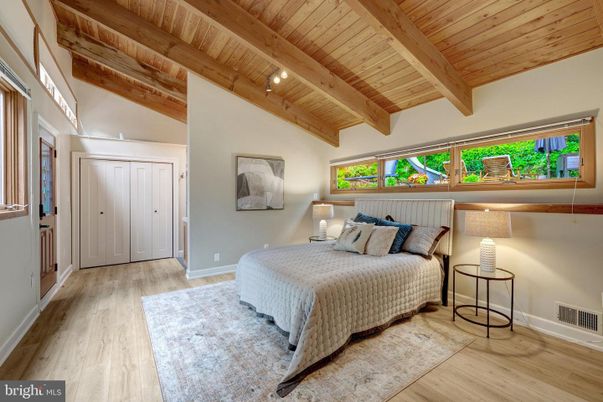 Bedroom, Interior, Wooden Beams, Wooden Ceilings, Wood Texture Flooring