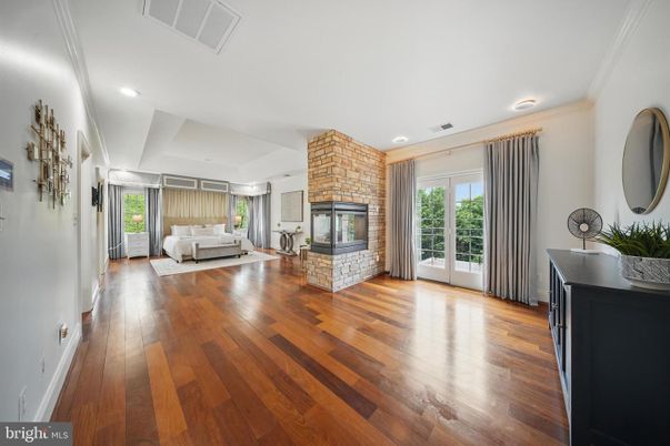 Fireplace, Interior, Recessed Lighting, Wood Texture Flooring