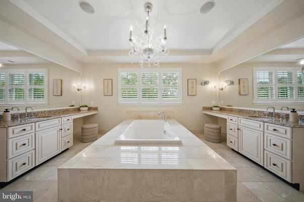 Bathroom, Chandelier, Dual Sink Vanities, Interior