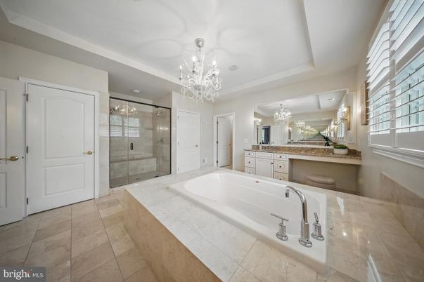 Bathroom, Chandelier, Glass Shower, Interior