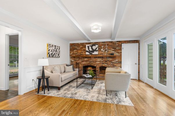 Fireplace, Interior, Living room, Stone Walls, Wood Texture Flooring