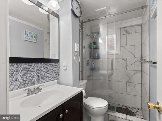 Bathroom, Glass Shower, Interior, Marble Walls