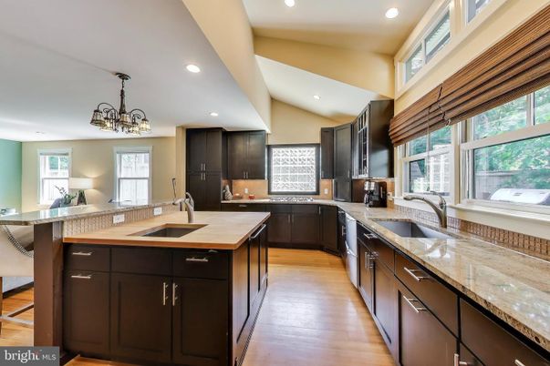 Chandelier, Interior, Kitchen, Recessed Lighting, Wood Texture Flooring