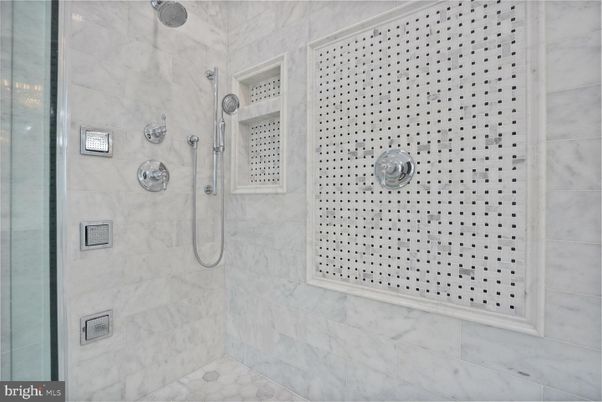 Bathroom, Glass Shower, Interior, Marble Walls
