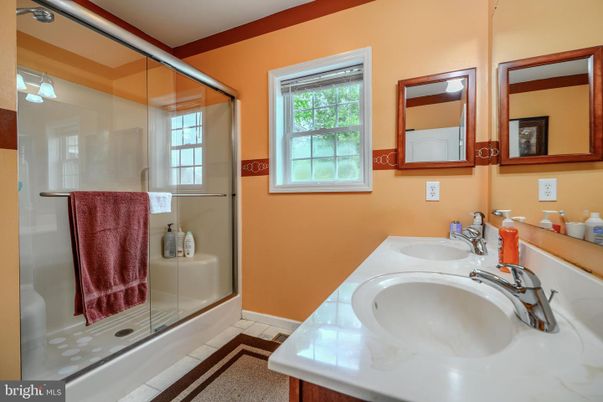 Bathroom, Dual Sink Vanities, Glass Shower, Interior