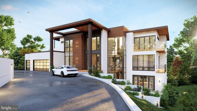Attached, Exterior, Facade, Modern