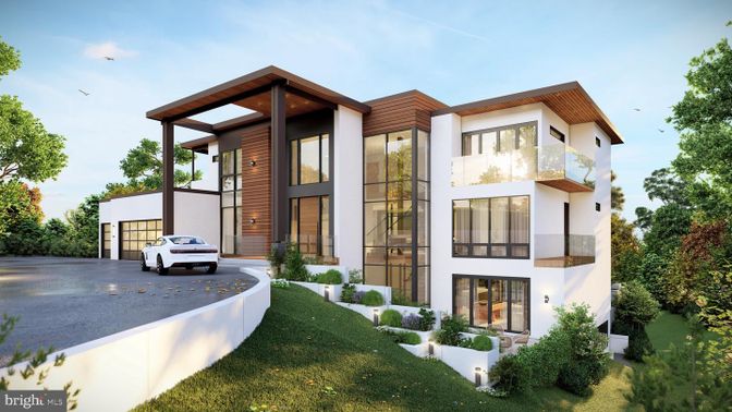 Attached, Exterior, Facade, Modern
