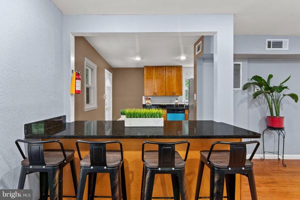 Dining room, Interior, Kitchen, Recessed Lighting, Wood Texture Flooring