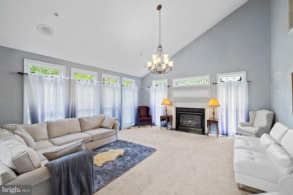 Chandelier, Fireplace, Interior, Living room
