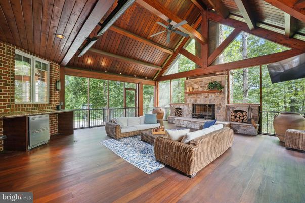 Fireplace, Interior, Living room, Stone Walls, Wooden Beams, Wooden Ceilings, Wood Texture Flooring
