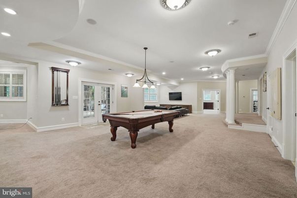 Billiard Table, Game Room, Interior, Pendant Lights, Recessed Lighting