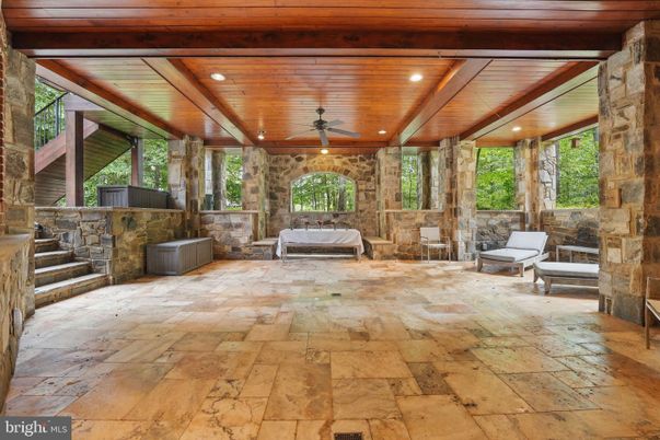 Interior, Recessed Lighting, Stone Walls, Wooden Beams, Wooden Ceilings