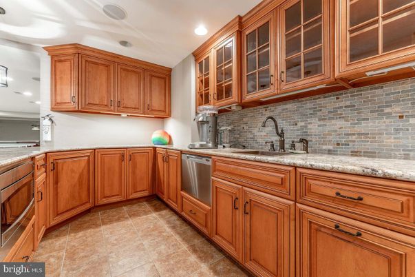 Interior, Kitchen, Recessed Lighting, Stone Walls