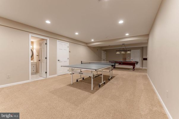 Billiard Table, Game Room, Interior, Pendant Lights, Recessed Lighting