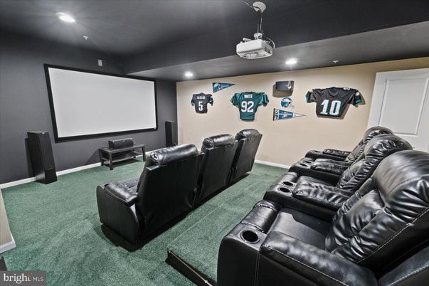 Home Theatre Room, Interior, Projection Screen, Recessed Lighting, Theatre Room