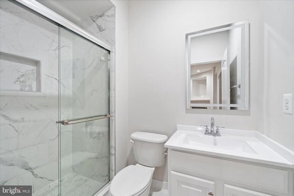 Bathroom, Glass Shower, Interior, Marble Walls