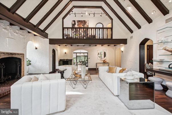 Dining room, Fireplace, Interior, Living room, Wooden Beams, Wood Texture Flooring