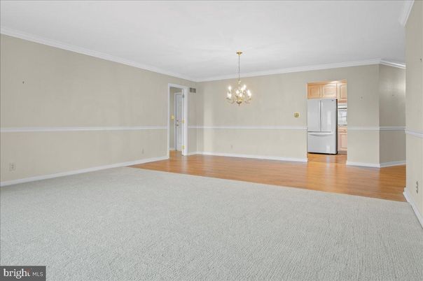 Chandelier, Empty room, Interior, Kitchen, Wood Texture Flooring
