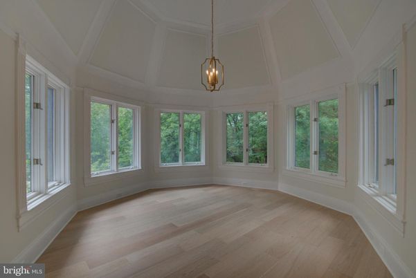 Empty room, Interior, Pendant Lights, Wood Texture Flooring