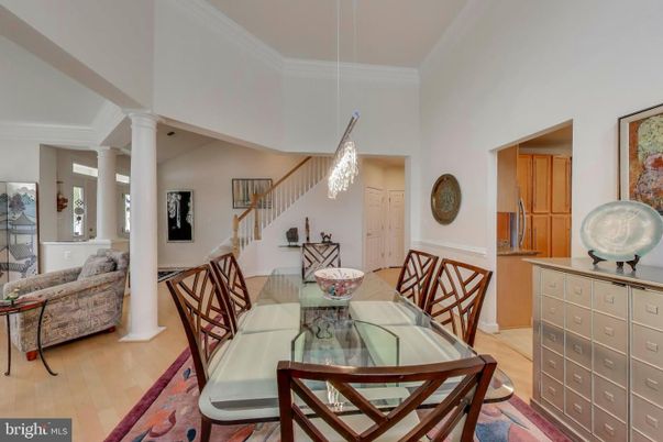 Chandelier, Dining room, Interior, Wood Texture Flooring