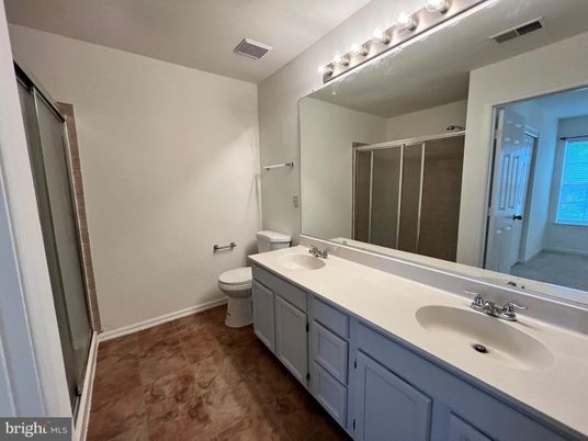Bathroom, Dual Sink Vanities, Glass Shower, Interior