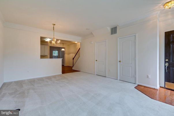Chandelier, Empty room, Interior, Pendant Lights, Wood Texture Flooring