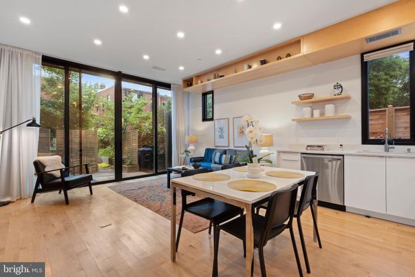 Dining room, Interior, Kitchen, Recessed Lighting, Wood Texture Flooring