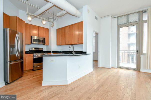 Interior, Kitchen, Pendant Lights, Stainless Steel Appliances, Wood Texture Flooring