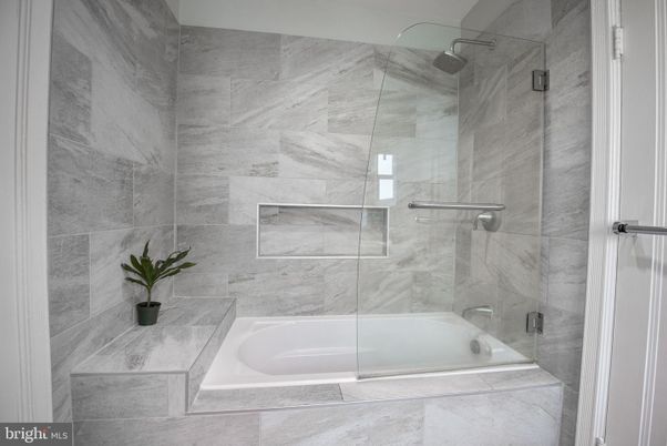 Bathroom, Glass Shower, Interior, Marble Walls