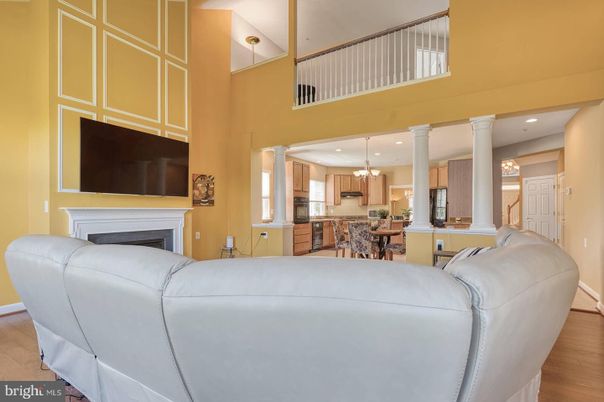 Dining room, Fireplace, Interior, Kitchen, Pendant Lights, Recessed Lighting