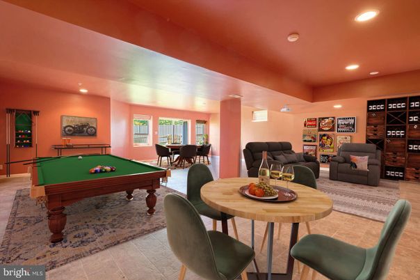 Billiard Table, Dining room, Game Room, Interior, Living room, Recessed Lighting