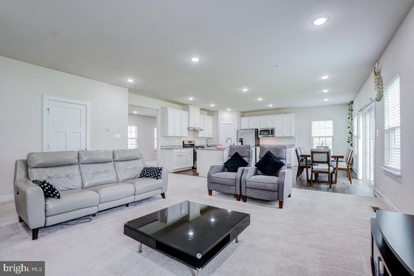 Dining room, Interior, Kitchen, Living room, Recessed Lighting, Stainless Steel Appliances