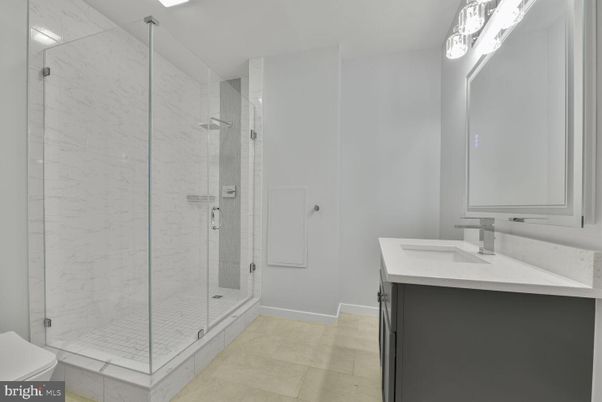 Bathroom, Glass Shower, Interior, Marble Walls