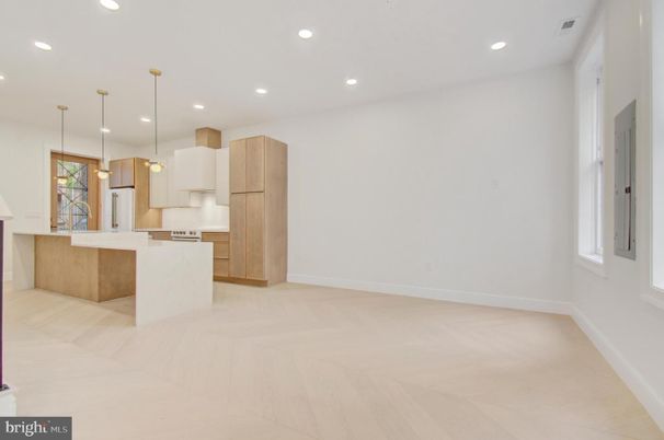 Empty room, Interior, Kitchen, Pendant Lights, Recessed Lighting