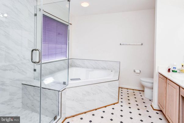 Bathroom, Glass Shower, Interior, Marble Walls, Recessed Lighting
