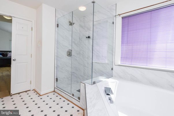 Bathroom, Glass Shower, Interior, Marble Walls, Recessed Lighting